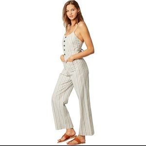 L Space Dream on Striped Jumpsuit Size Small